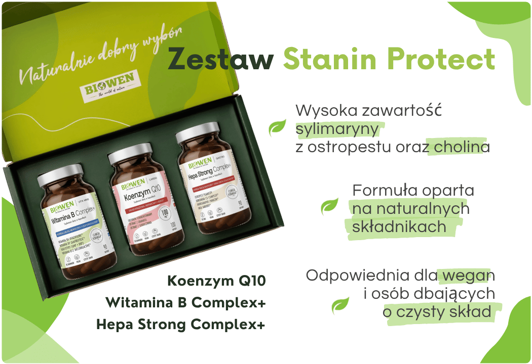 Zestaw Suplementów Statin Protect - Witamina B Complex+ Hepa Strong Koenzym Q10 Biowen